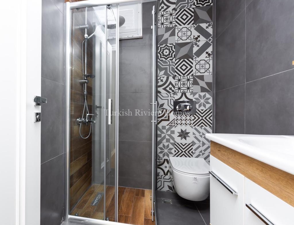 Modern Lifestyle Apartment in Kemer Town of Antalya-Bathroom