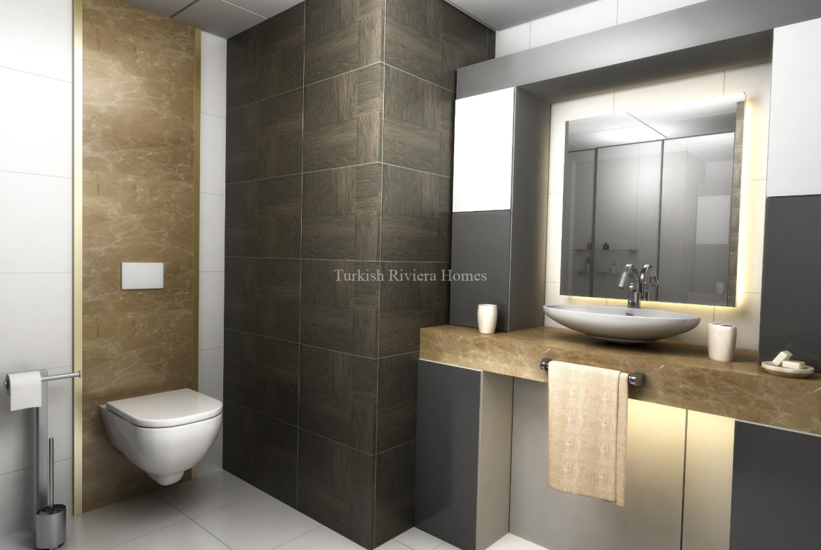 Luxurious Apartments in the Konyaalti Antalya-Bathroom