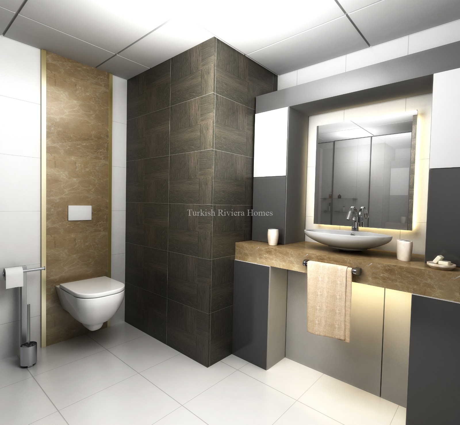Luxurious Apartments in the Konyaalti Antalya-Bathroom