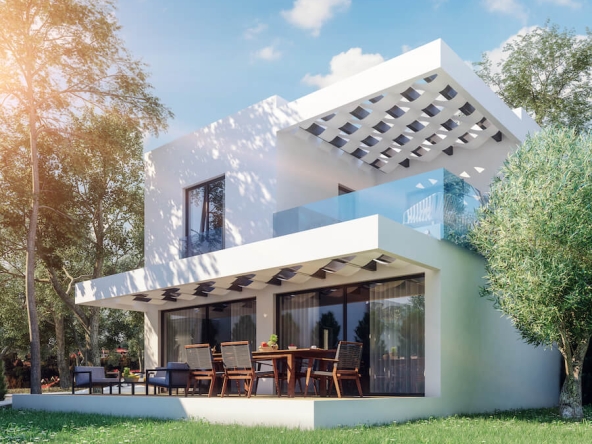 Luxury villas with modern architecture and meticulously designed