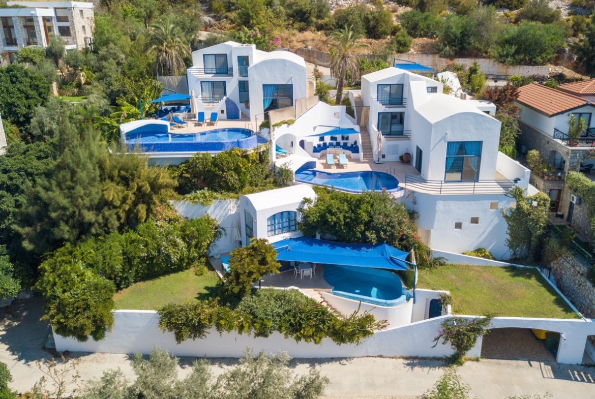 A Trio of Exquisite Villas with Unparalleled Seaside Access in Kalkan's Premier Location