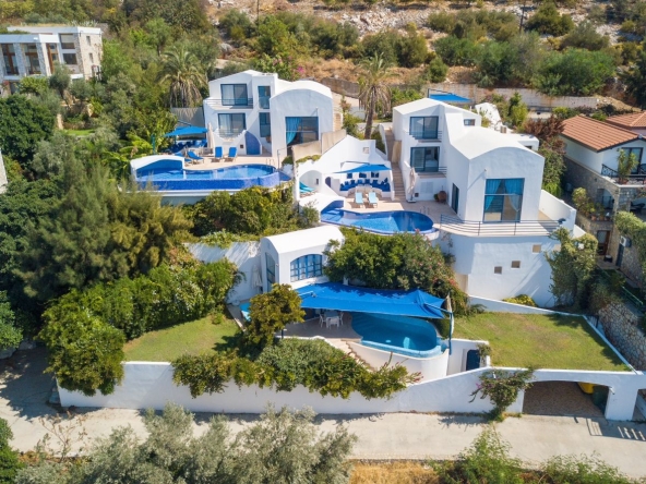 A Trio of Exquisite Villas with Unparalleled Seaside Access in Kalkan's Premier Location