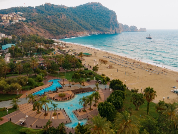Sea & Beachfront Elegant 5 Star Resort Hotel for Sale in Kemer, Antalya