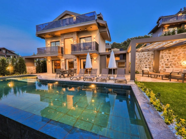Fully Furnished 3 Bedroom Luxury Villa with Private Pool for Sale in Calis, Fethiye