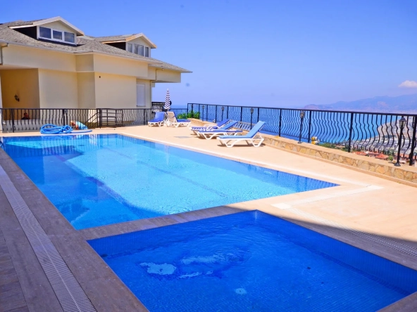 Fantastic Sea View Fully Furnished Penthouse for Sale in Kargıcak