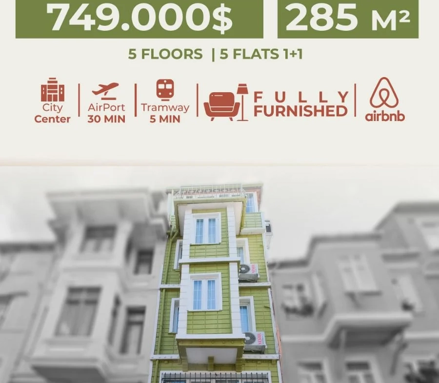 Charming Newly Renovated Building for Sale in Balat Fatih, Istanbul