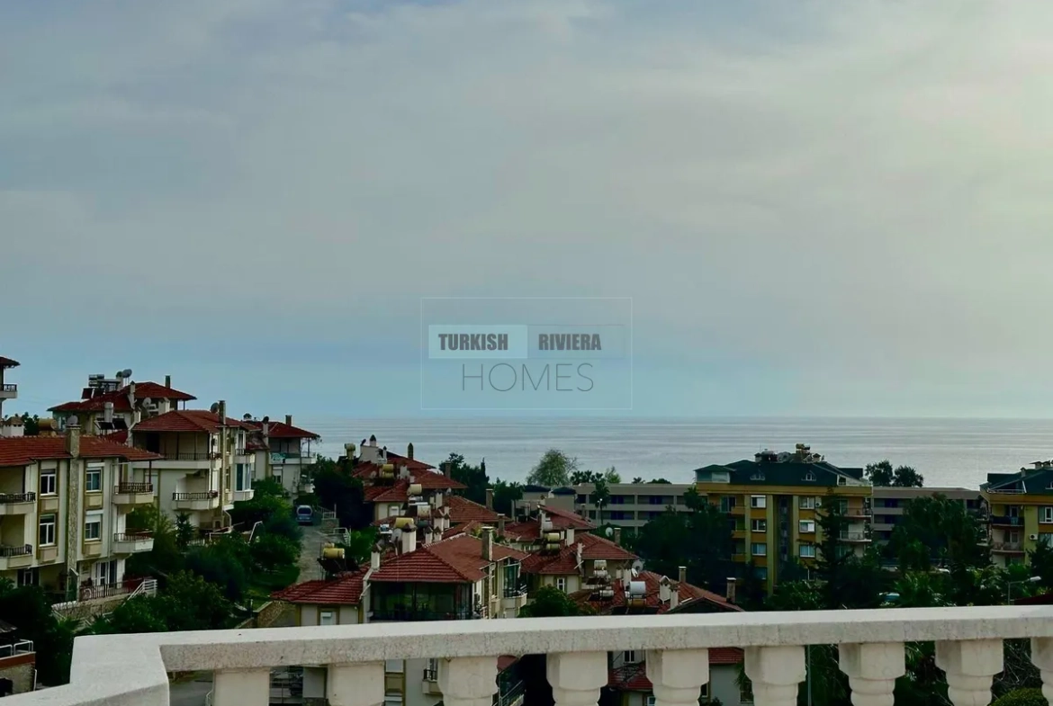 Panoramic Sea View 3 Bedroom Triplex Villa for Sale in Alanya, Antalya