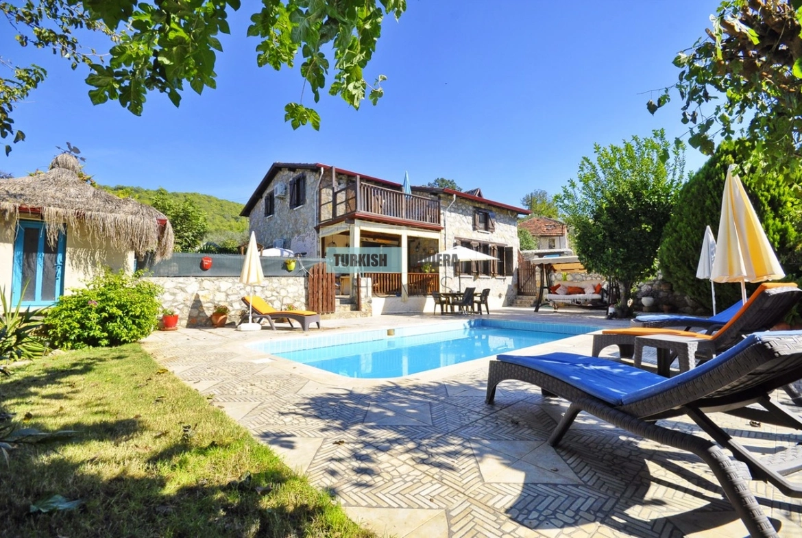 Traditional 3-Bedroom Stone Villa with Modern Comforts in Peaceful Kayaköy