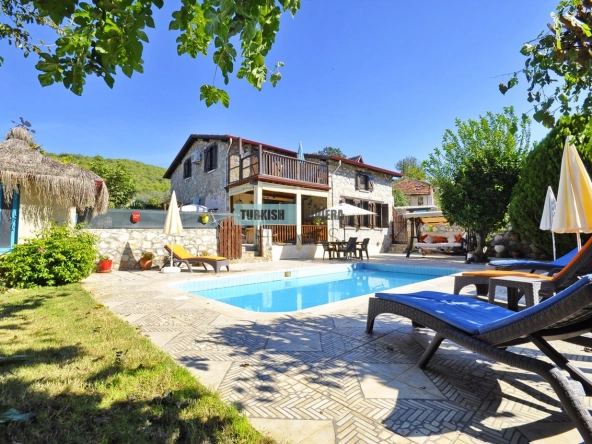 Traditional 3-Bedroom Stone Villa with Modern Comforts in Peaceful Kayaköy