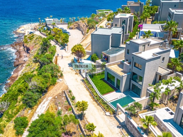 Exclusive Beachfront Duplex Villa with Private Beach in Gundogan