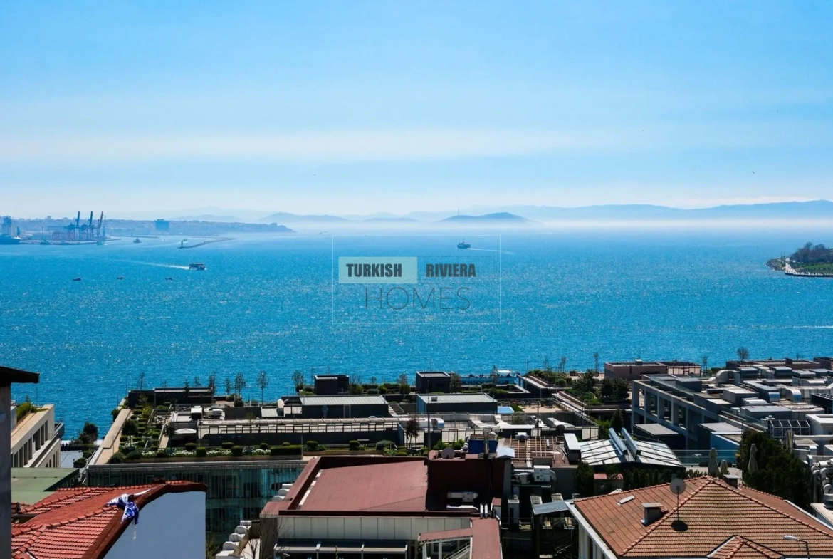 Panoramic Sea View Luxury Apartment for Sale in Cihangir, Istanbul