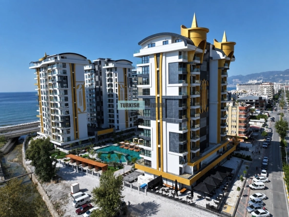 Beach and Seafront Apartment for Sale in Mahmutlar, Alanya