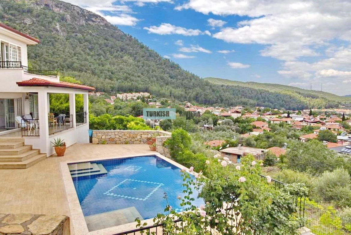 3-Bedroom Detached Villa with Mountain Views for Sale in Fethiye Üzümlü, Turkey
